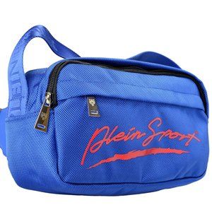 Plein Sport Unisex Navy Blue Logo Print Hip Belt Fanny Pack Bag